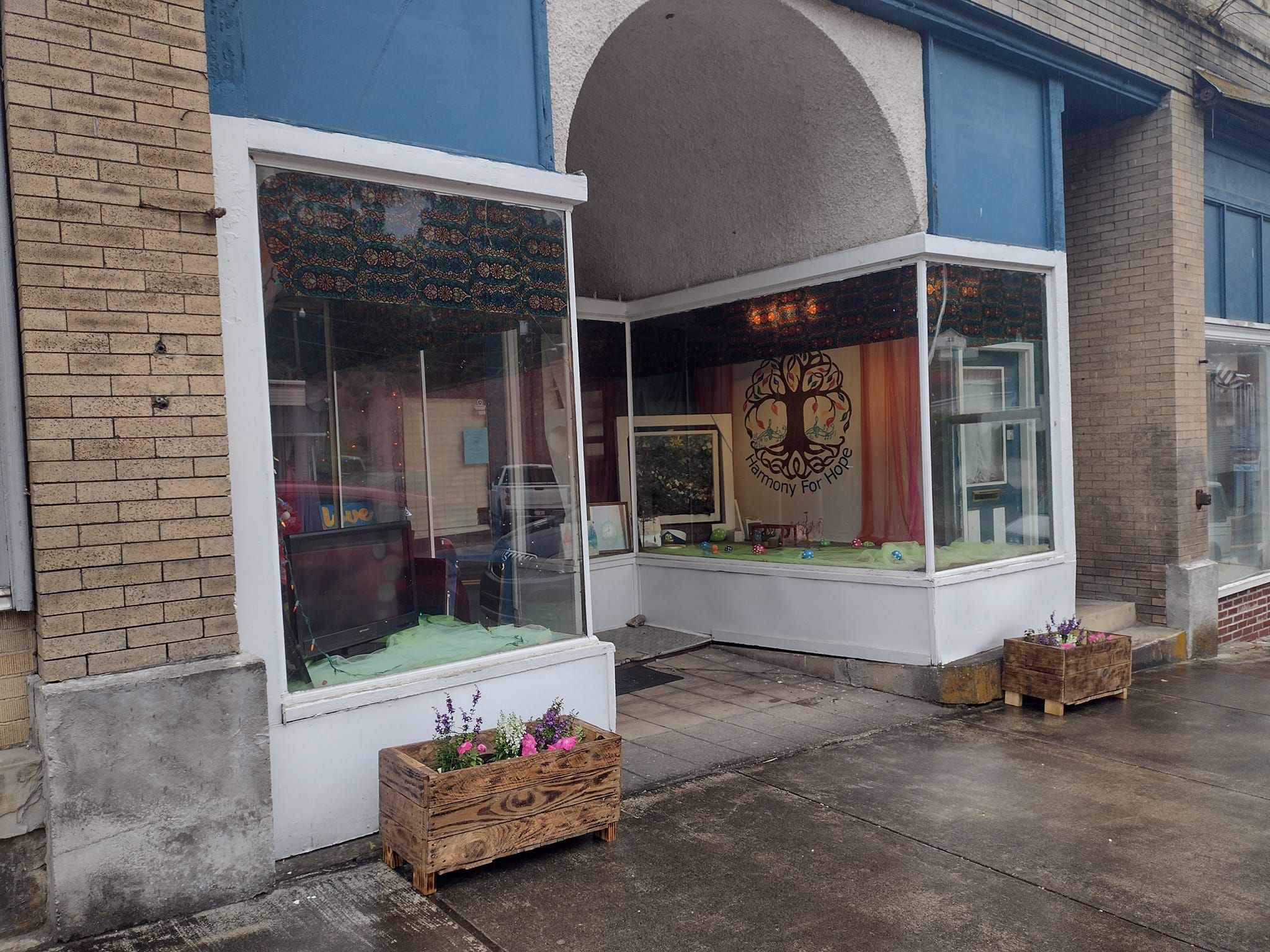 Front entrance of FCCAC showing accessible workshop and community spaces